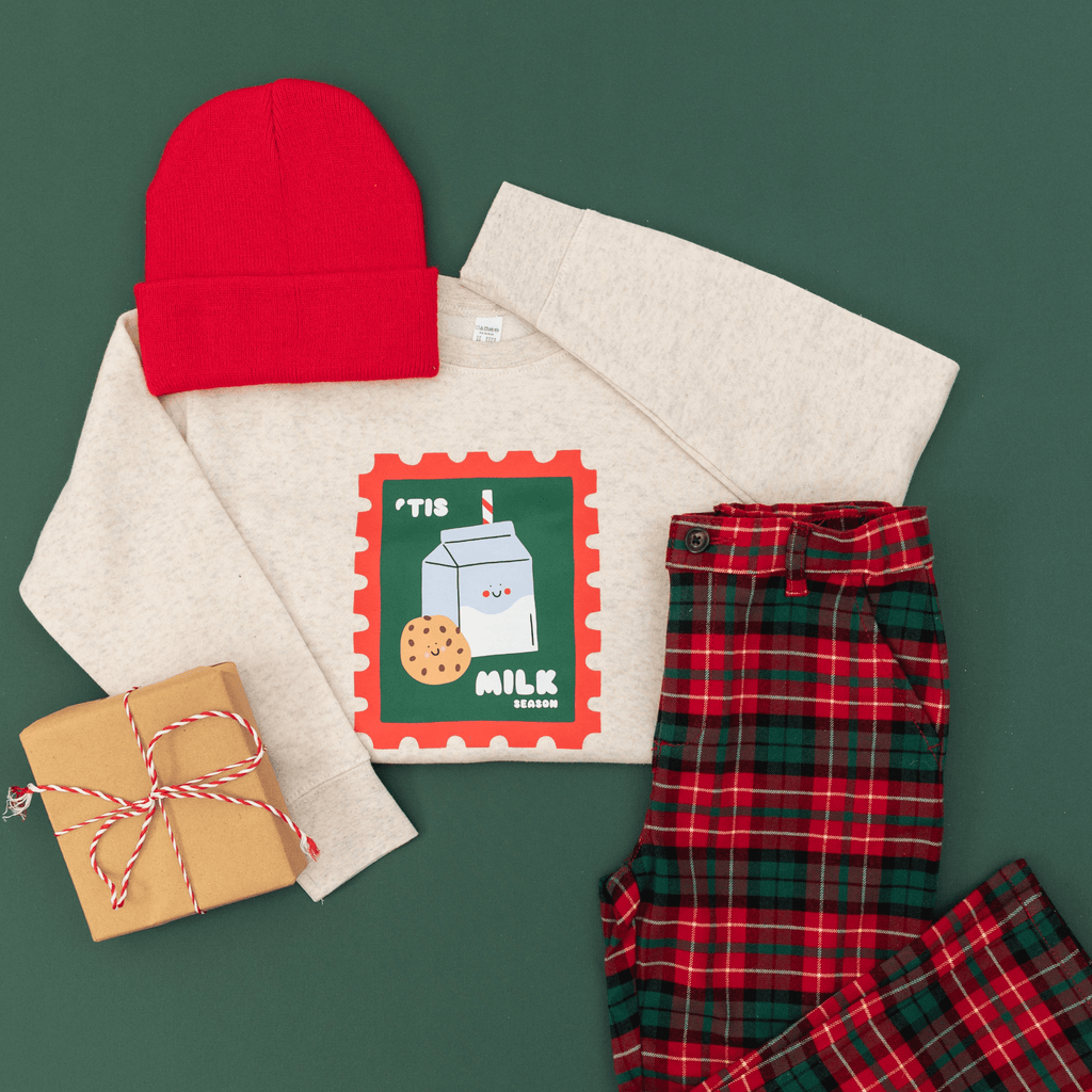 'Tis Milk Season toddler and youth Sweatshirt by Benny and Ray Apparel