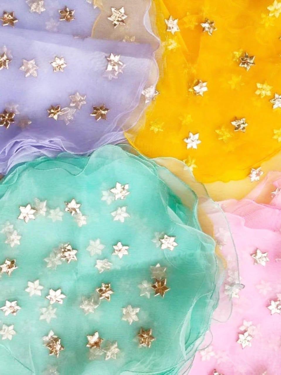 Tissue Open Potli with Star Design - Assorted Traditional Gifts La Vie Bien Tissue Open Potli with Star Design - Assorted