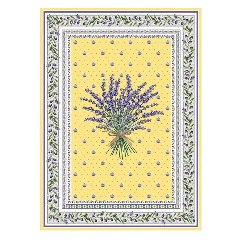 Lauris Yellow French Cotton Kitchen Towel by Tissus Toselli by I Dream of France
