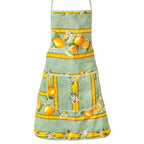 Lemons Green Cotton Kitchen Apron by Tissus Toselli by I Dream of France