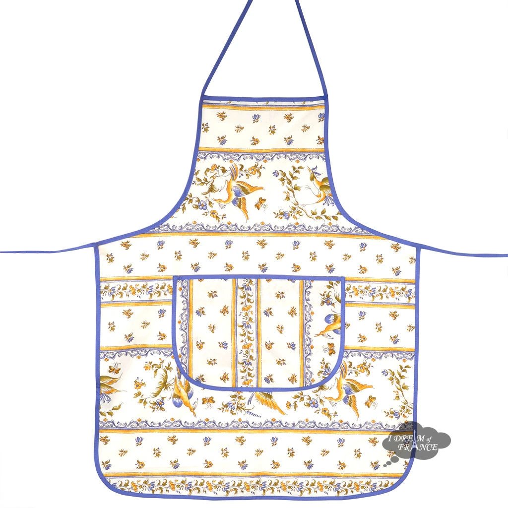 Moustiers Blue & Cream Kitchen Apron by Tissus Toselli by I Dream of France