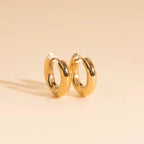 Titanium Chunky Rounded Huggie Hoop Earrings by Oh Clementine