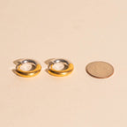 Titanium Chunky Rounded Huggie Hoop Earrings Earrings La Vie Bien Titanium Chunky Rounded Huggie Hoop Earrings