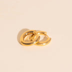 Titanium Chunky Rounded Huggie Hoop Earrings Earrings La Vie Bien Titanium Chunky Rounded Huggie Hoop Earrings