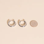 Titanium Chunky Rounded Huggie Hoop Earrings Earrings La Vie Bien Titanium Chunky Rounded Huggie Hoop Earrings