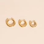 Titanium Chunky Rounded Huggie Hoop Earrings Earrings La Vie Bien Titanium Chunky Rounded Huggie Hoop Earrings