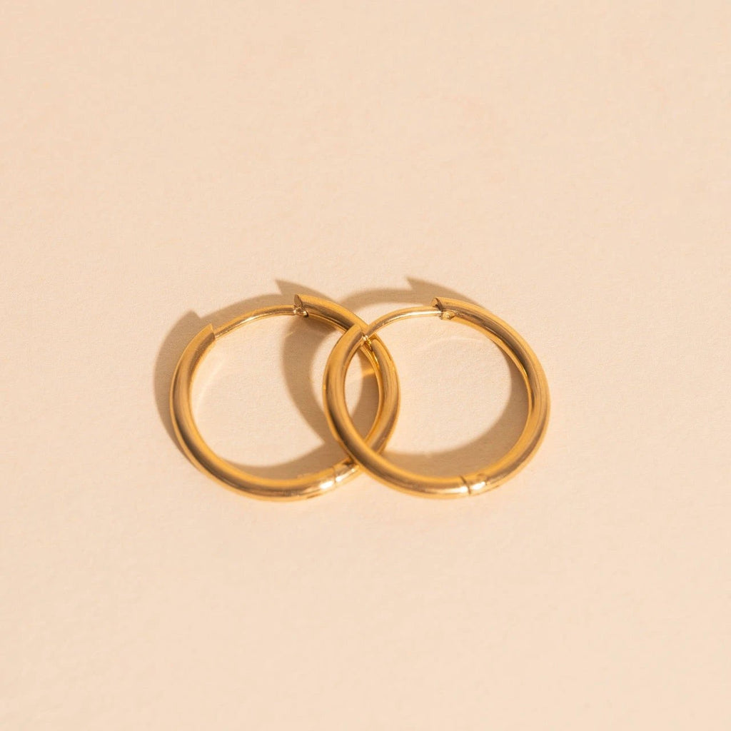 Titanium Circle Rounded Huggie Hoop Earrings by Oh Clementine
