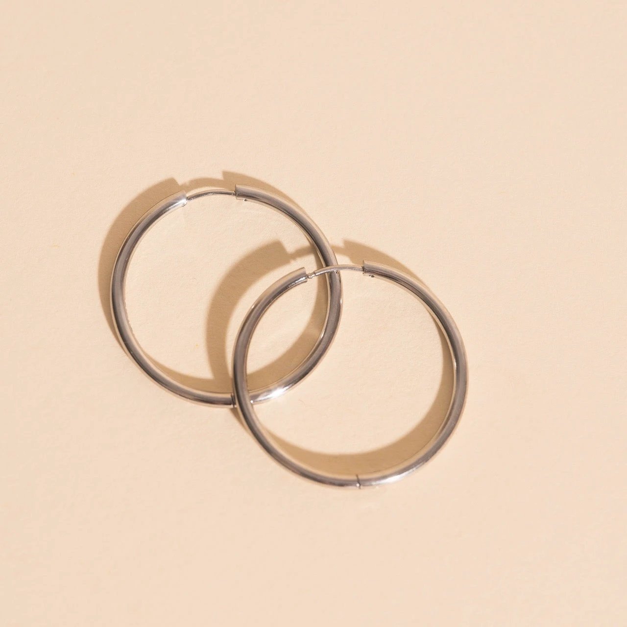 Titanium Circle Rounded Huggie Hoop Earrings by Oh Clementine