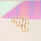 Titanium Circle Rounded Huggie Hoop Earrings by Oh Clementine