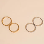 Titanium Circle Rounded Huggie Hoop Earrings by Oh Clementine