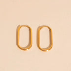 Titanium Rectangle Rounded Huggie Hoop Earrings by Oh Clementine