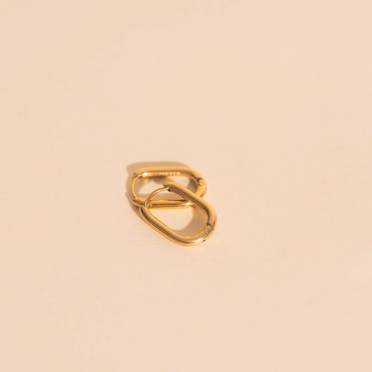 Titanium Rectangle Rounded Huggie Hoop Earrings Rounded Huggie Hoops La Vie Bien Titanium Rectangle Rounded Huggie Hoop Earrings