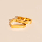 Titanium Smooth Oblong Huggie Hoop Earrings by Oh Clementine