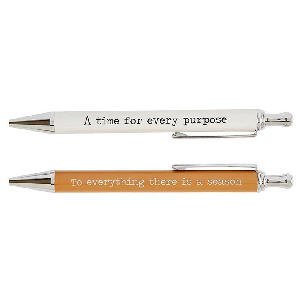 To Everything Inspirational Pen Set | Set of 2 Giftable Pens in Box | Refillable by The Bullish Store