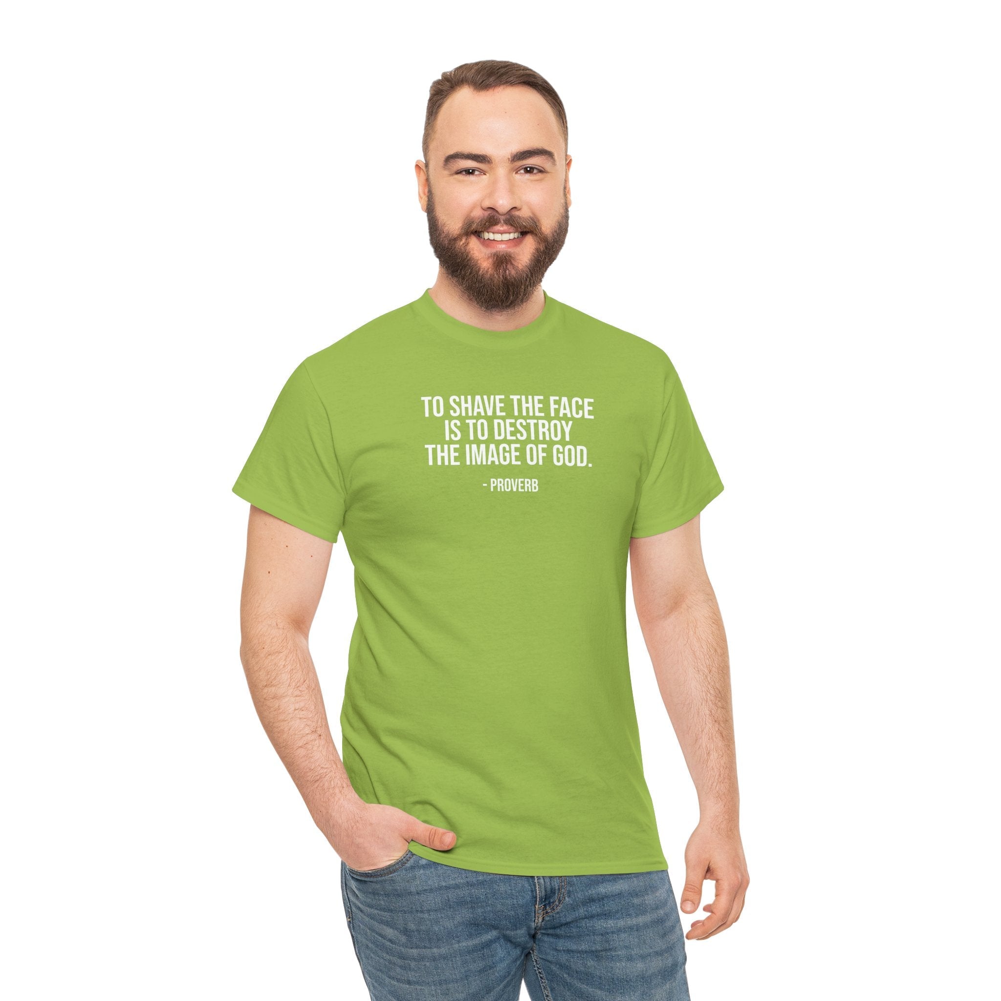 To shave the face proverb Tee for beard lovers, facial hair shirt T-Shirt La Vie Bien To shave the face proverb Tee for beard lovers, facial hair shirt