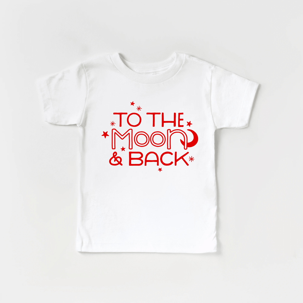To the Moon and Back toddler and youth tee shirt, Valentine's Day collection by Benny and Ray Apparel