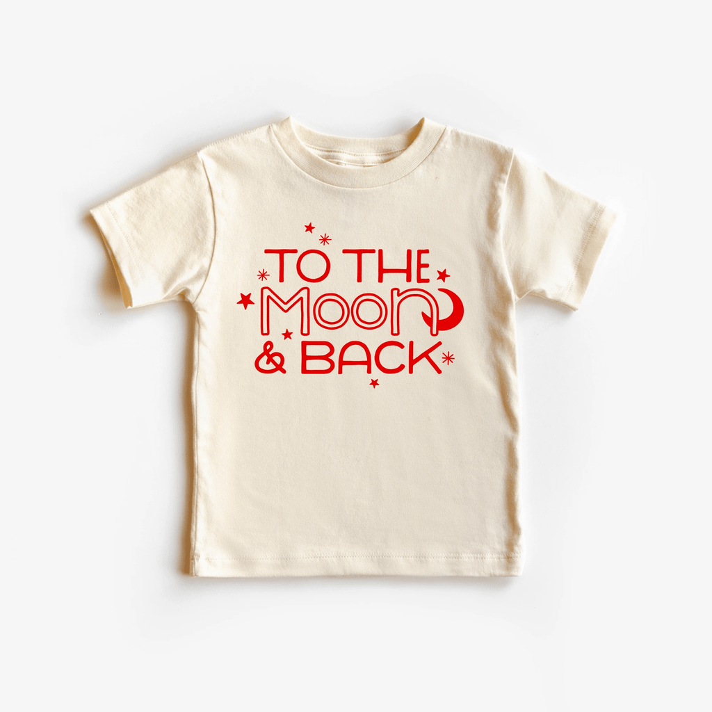 To the Moon and Back toddler and youth tee shirt, Valentine's Day collection by Benny and Ray Apparel
