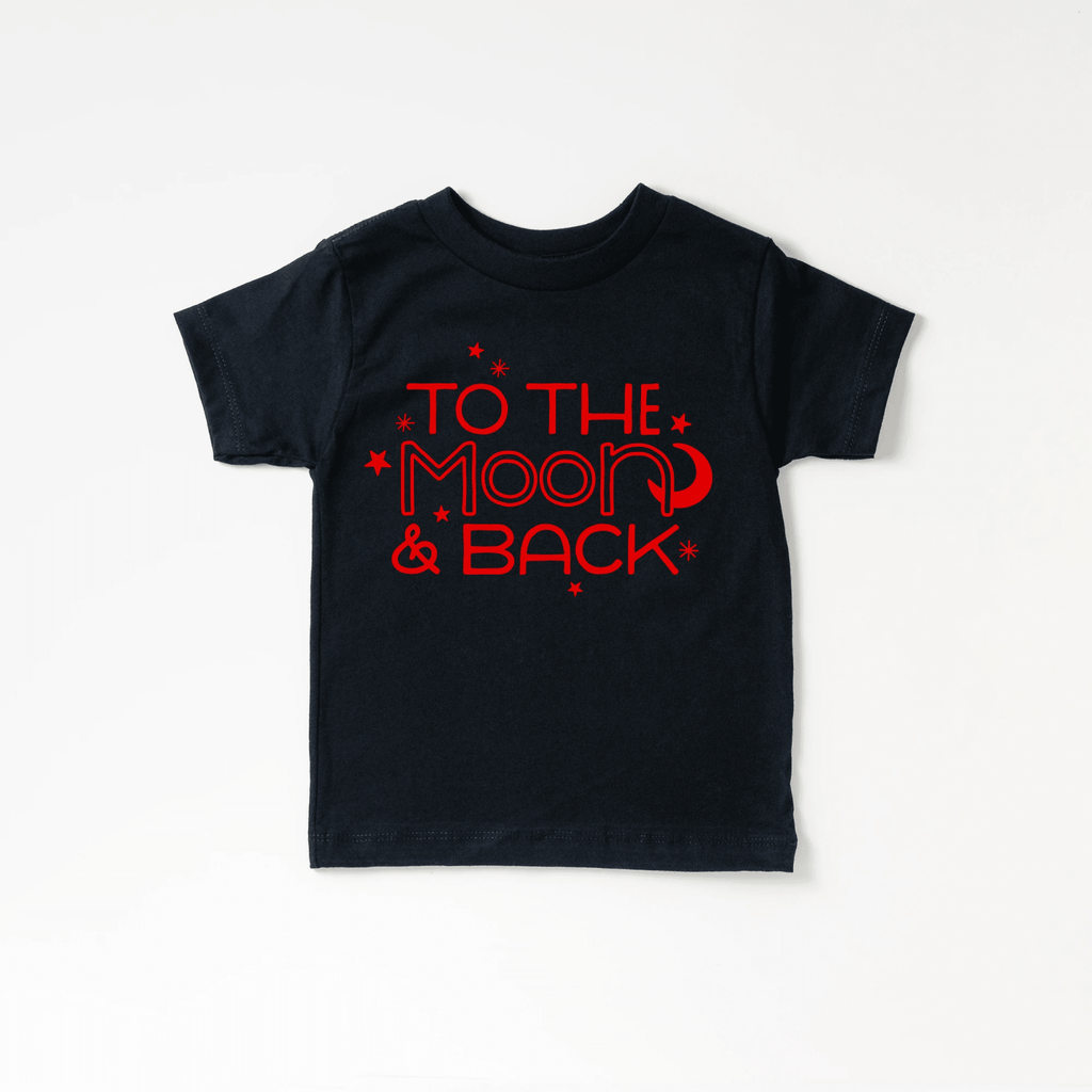 To the Moon and Back toddler and youth tee shirt, Valentine's Day collection by Benny and Ray Apparel