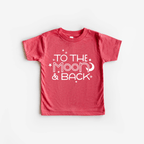 To the Moon and Back toddler and youth tee shirt, Valentine's Day collection by Benny and Ray Apparel
