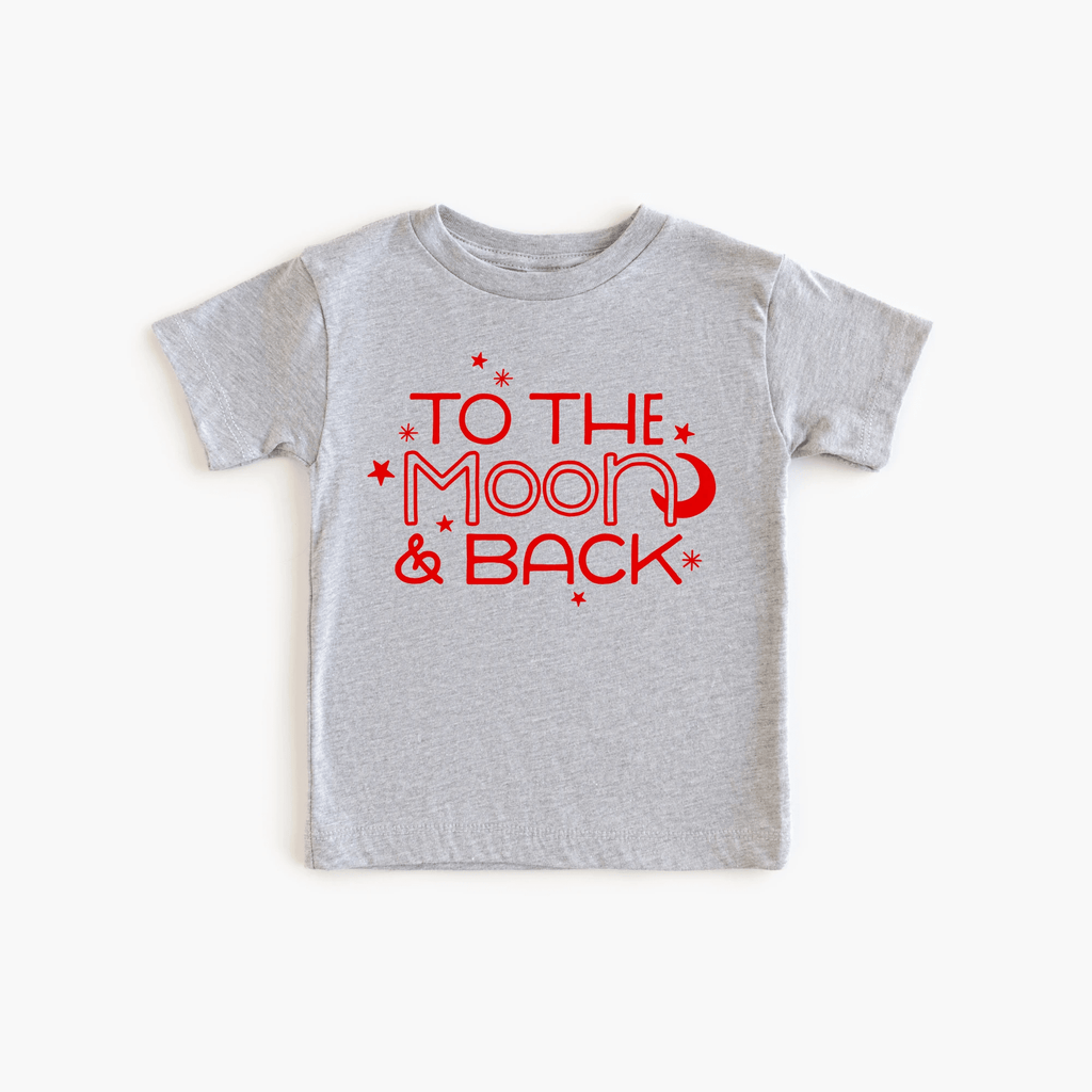 To the Moon and Back toddler and youth tee shirt, Valentine's Day collection by Benny and Ray Apparel