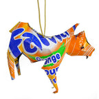 Zebra Ornament Recycled Metal