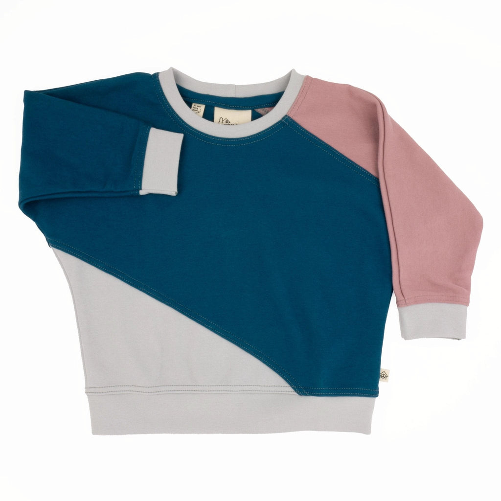 Toddler Diagonal Colorblock Sweatshirt by Peace House Studio