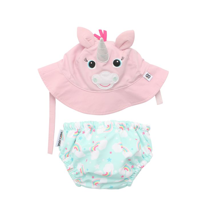 Toddler Swim Diaper & Sun Hat Set – UPF50+ Alicorn Design (Ages 12–24 Months) Baby & Toddler La Vie Bien Toddler Swim Diaper & Sun Hat Set – UPF50+ Alicorn Design (Ages 12–24 Months)