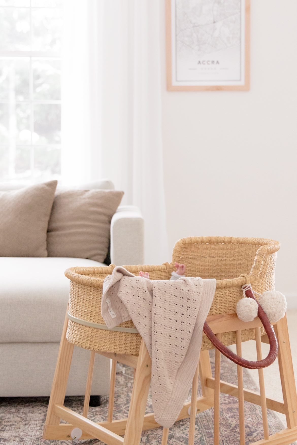 Toffee Pointelle Knit Blanket La Vie Bien Toffee Pointelle Knit Blanket