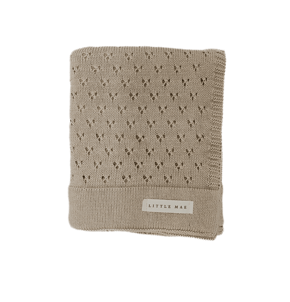 Toffee Pointelle Knit Blanket La Vie Bien Toffee Pointelle Knit Blanket