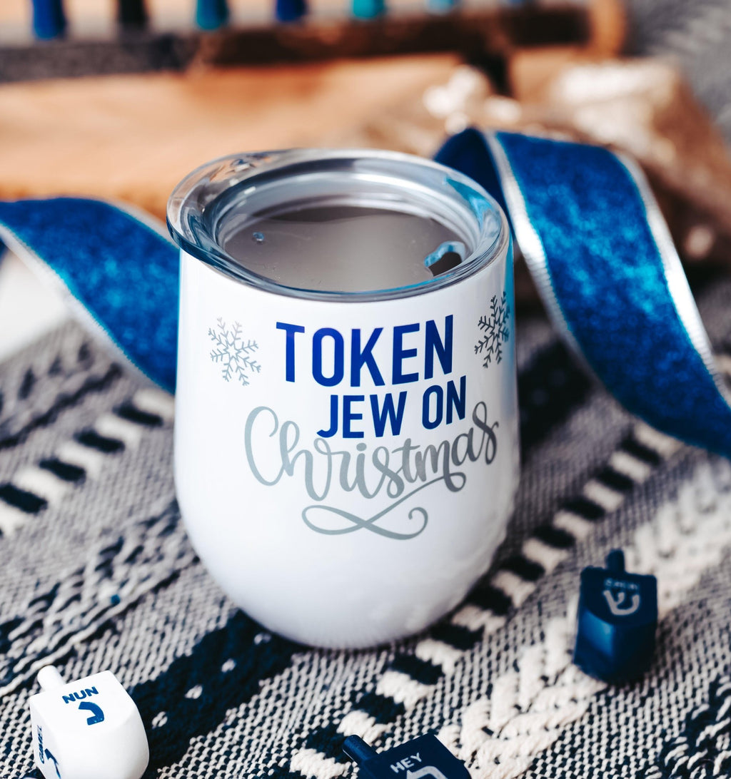 Token Jew On Christmas Wine Tumbler Drinkware La Vie Bien Token Jew On Christmas Wine Tumbler