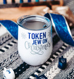 Token Jew On Christmas Wine Tumbler Drinkware La Vie Bien Token Jew On Christmas Wine Tumbler