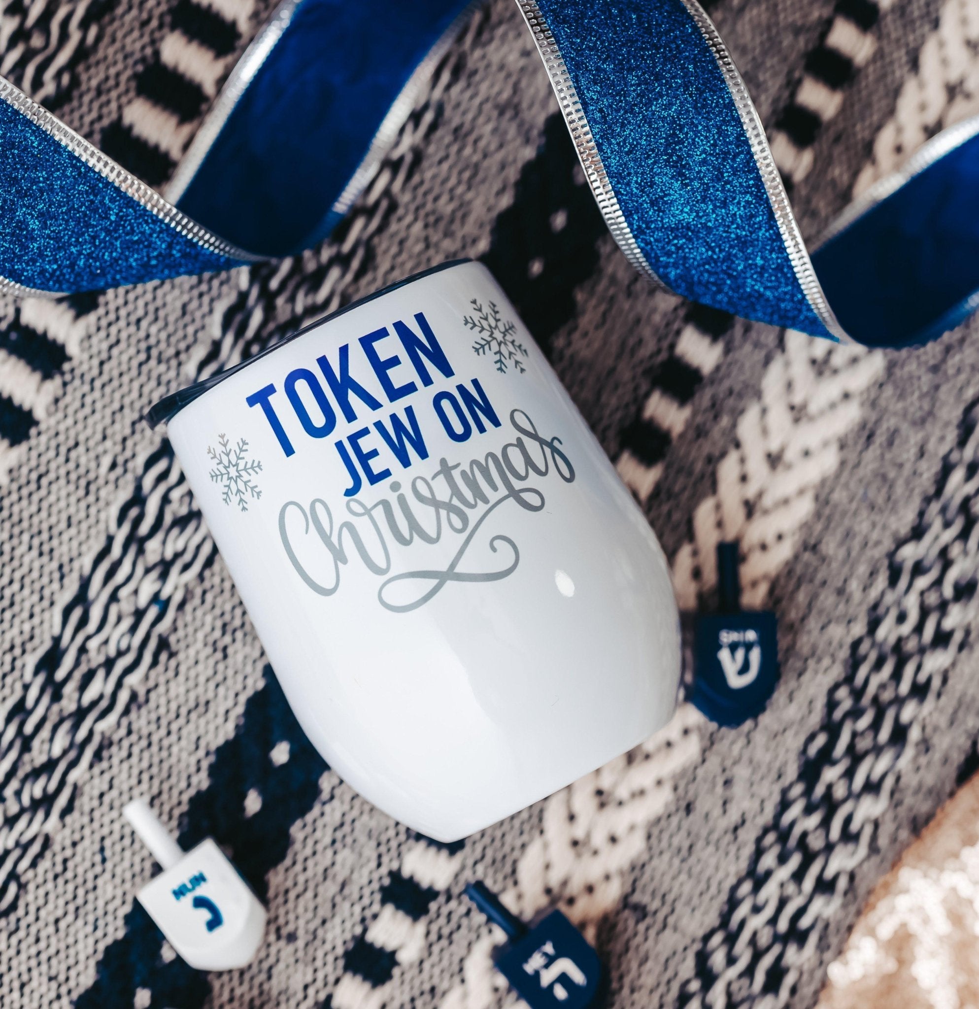 Token Jew On Christmas Wine Tumbler Drinkware La Vie Bien Token Jew On Christmas Wine Tumbler