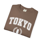 Tokyo Vintage-Style pagoda with laurel T-Shirt — Collegiate Graphic Tee T-Shirt La Vie Bien Tokyo Vintage-Style pagoda with laurel T-Shirt — Collegiate Graphic Tee