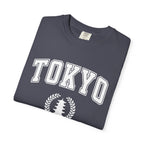 Tokyo Vintage-Style pagoda with laurel T-Shirt — Collegiate Graphic Tee T-Shirt La Vie Bien Tokyo Vintage-Style pagoda with laurel T-Shirt — Collegiate Graphic Tee