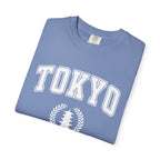 Tokyo Vintage-Style pagoda with laurel T-Shirt — Collegiate Graphic Tee T-Shirt La Vie Bien Tokyo Vintage-Style pagoda with laurel T-Shirt — Collegiate Graphic Tee