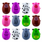 Set of 12 Animal-Themed Plastic Easter Eggs 2.25 Inches