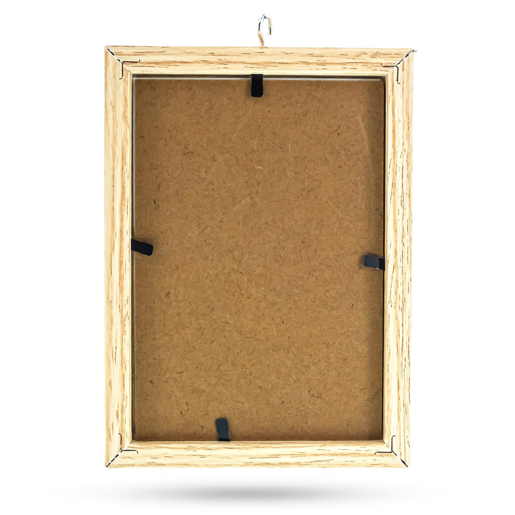 Heart-Shaped Hanging Photo Picture Frame and Black Metal Ornament Stand 9.75 Inches