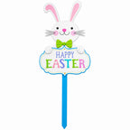 Easter Bunny Yard Sign Happy Easter Outdoor Lawn Decor with Stake Spring Garden Decoration 23.6 Inches Tall