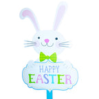 Easter Bunny Yard Sign Happy Easter Outdoor Lawn Decor with Stake Spring Garden Decoration 23.6 Inches Tall