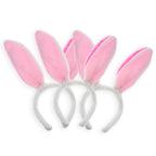 Set of 3 Costume Bunny Ear Headbands in Bright Pink, Each 11.7 Inches