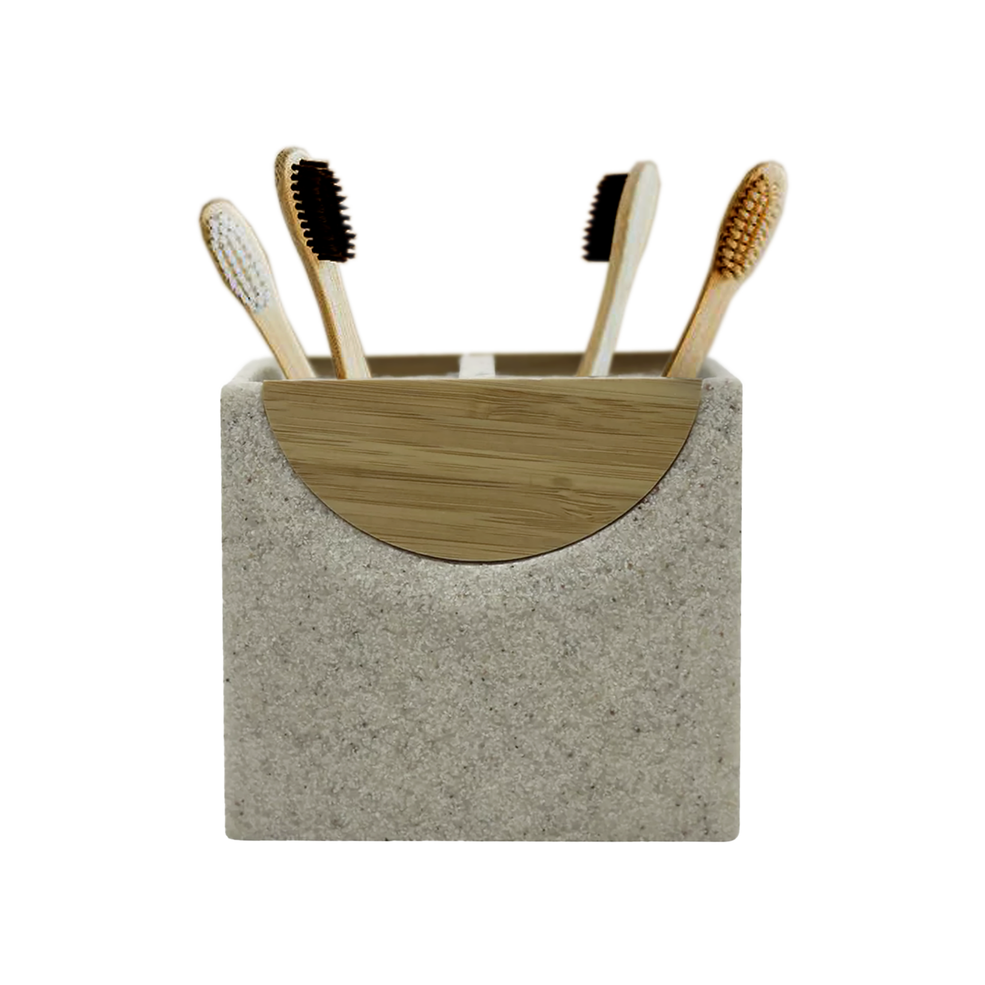 Archer Resin and Wood Toothbrush Holder by Source by Studio Skara