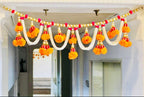 Toran with Beads, Marigold Flowers & Gotta Balls La Vie Bien Toran with Beads, Marigold Flowers & Gotta Balls
