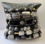 Tourmaline Quartz and Black Moissanite Bracelet