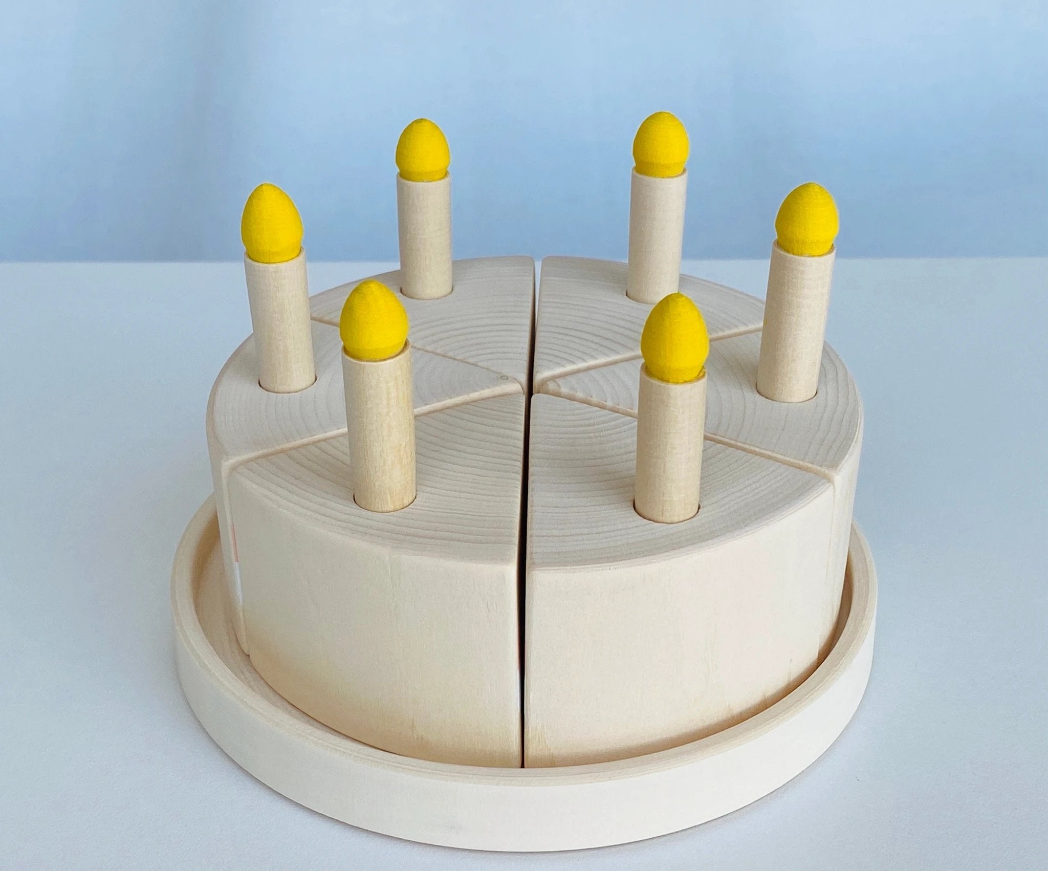 Toy Birthday Cake with Candles by PoppyBabyCo