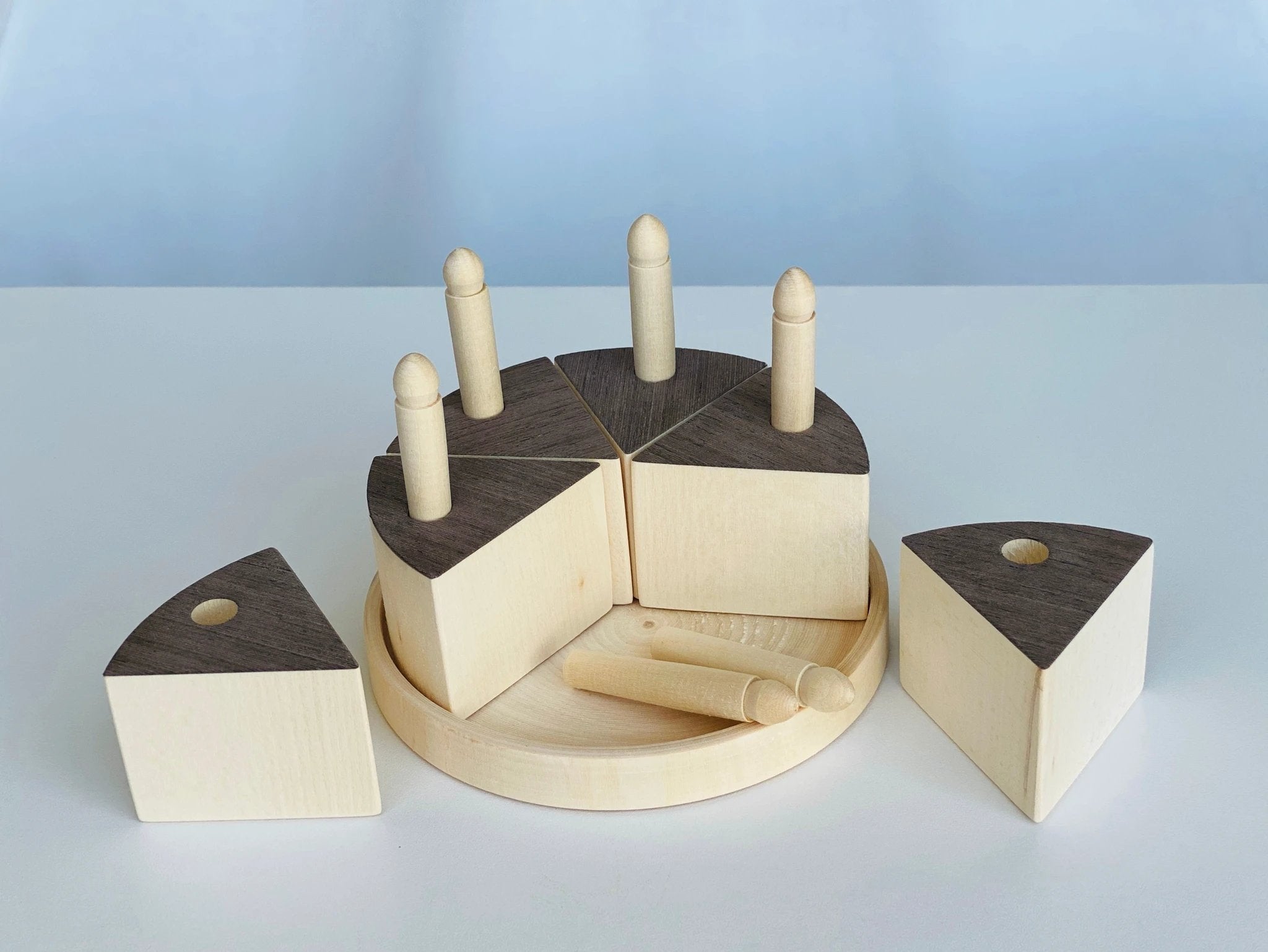 Toy Birthday Cake with Candles by PoppyBabyCo