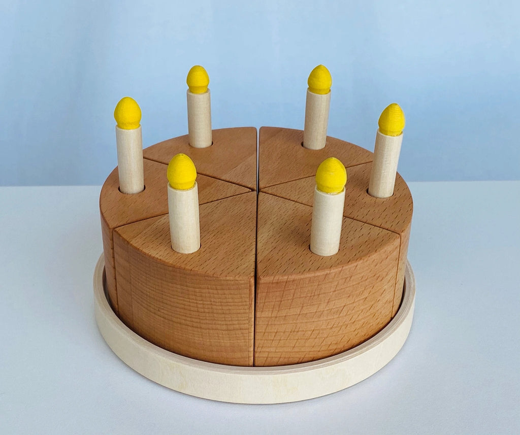 Toy Birthday Cake with Candles by PoppyBabyCo