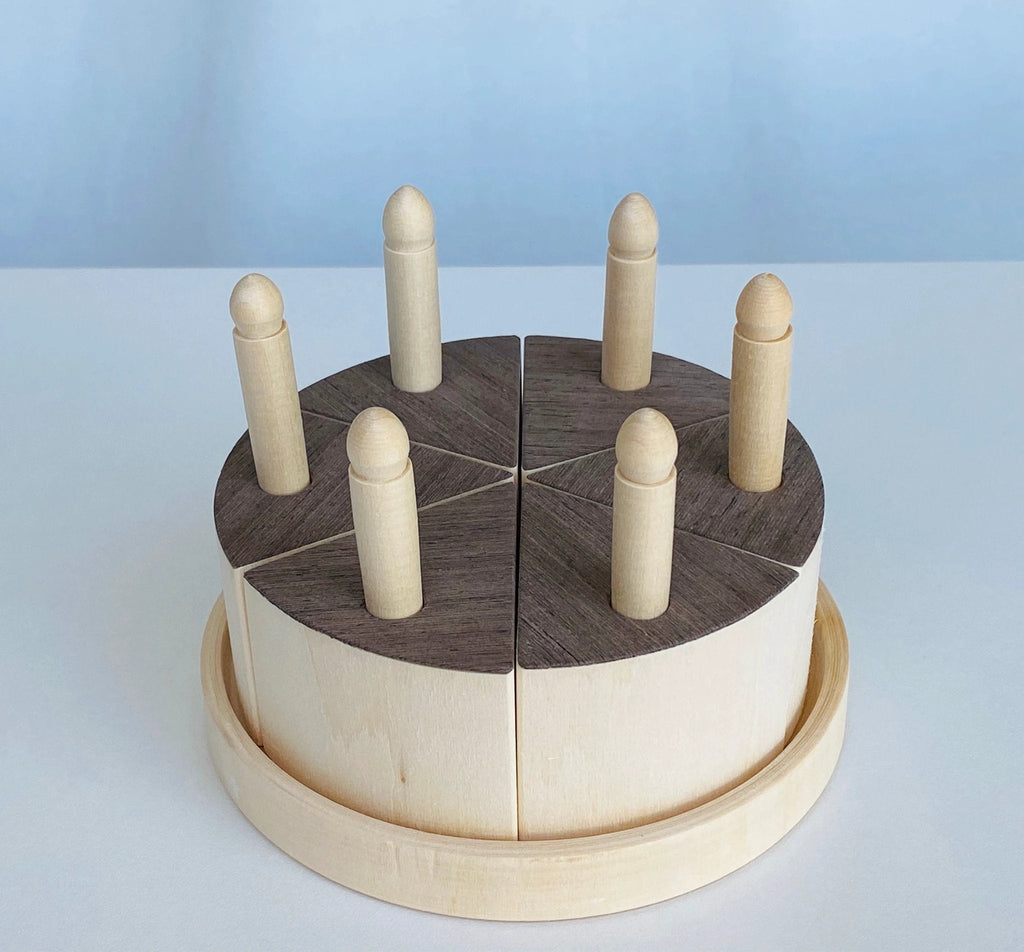 Toy Birthday Cake with Candles by PoppyBabyCo