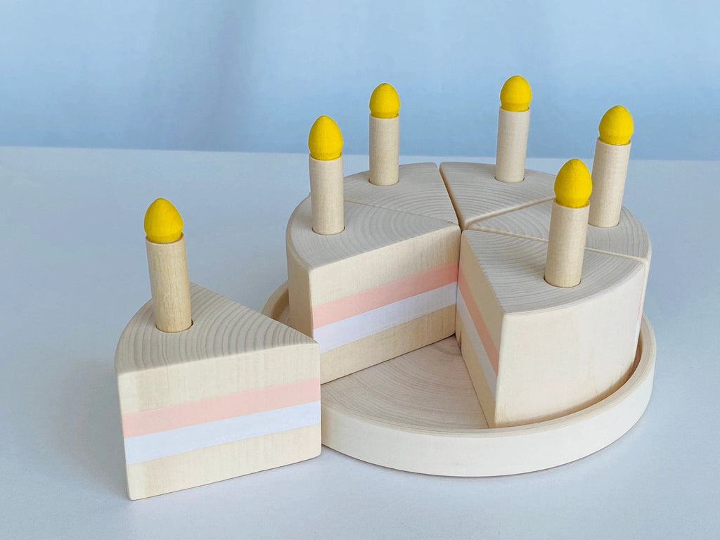 Toy Birthday Cake with Candles by PoppyBabyCo