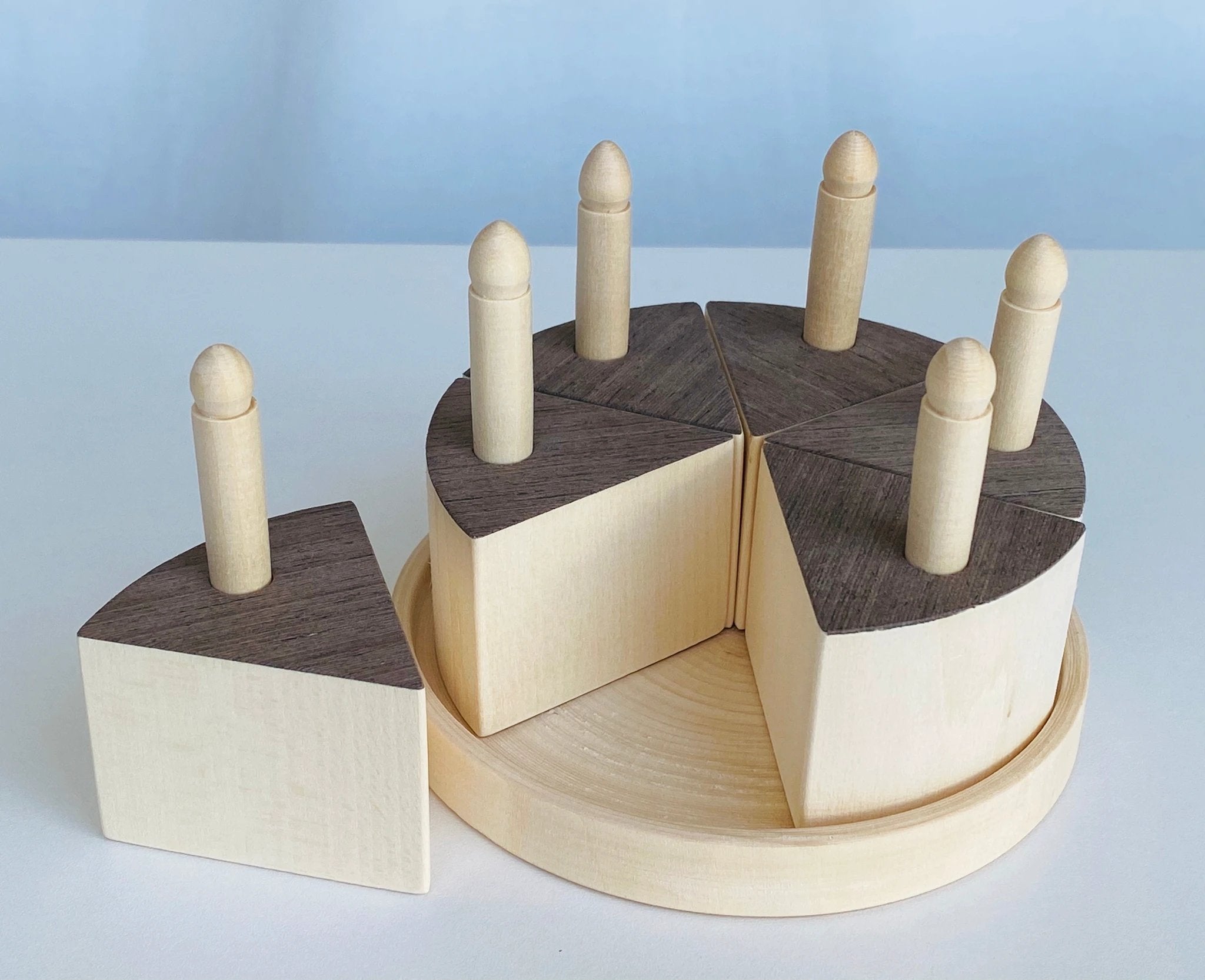Toy Birthday Cake with Candles by PoppyBabyCo