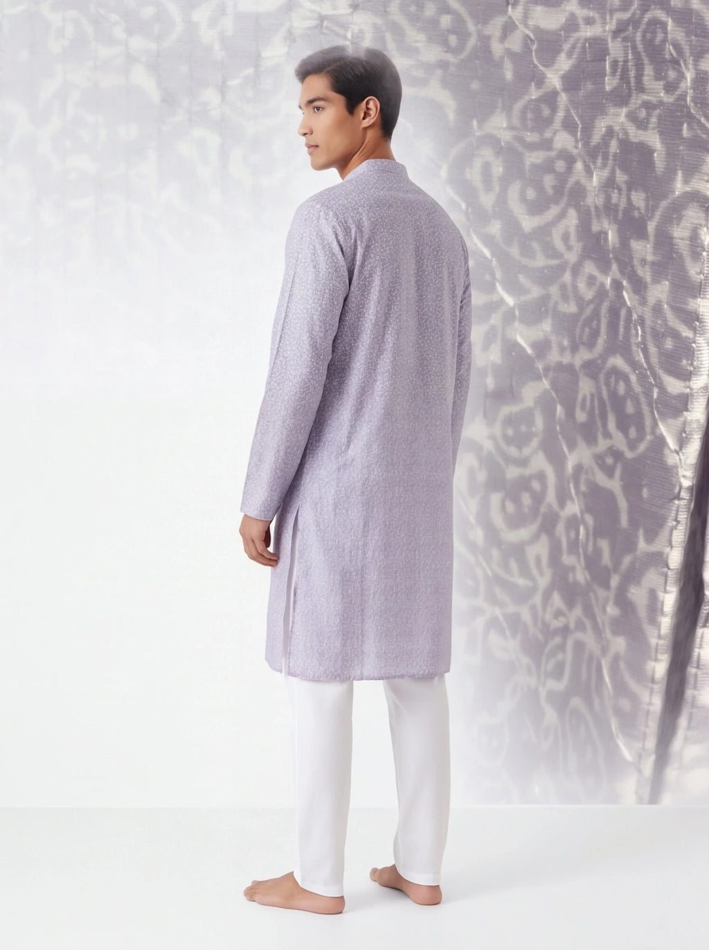 2085 - Purple Kurta with white pant